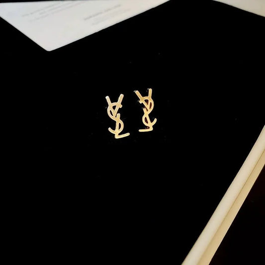 Luxury Metal Letter Earrings